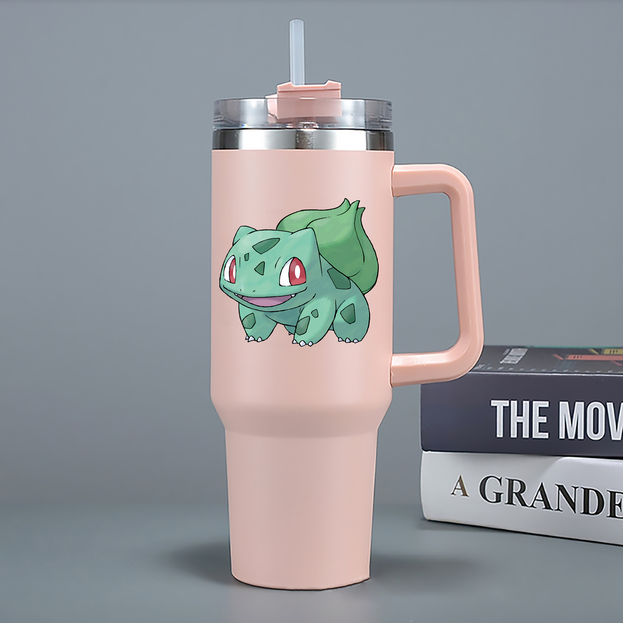 （画像用） ポケットモンスター Pokémon 1200mL車用タンブラー - クリスタルステッカー（プラスチックストロー付き）